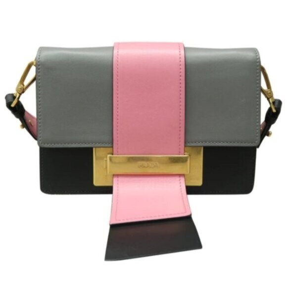 Authentic Prada Cahier Ribbon Mulitcolor Leather Shoulder Bag 550-100125 - Picture 1 of 12